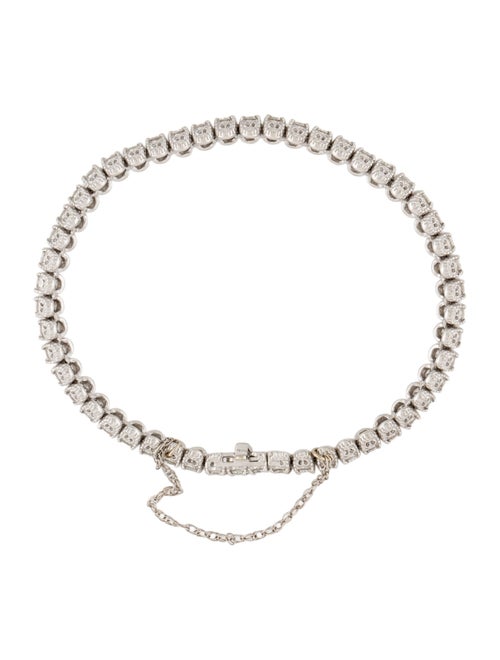 Bracelet 14k 3.06ctw Diamond Openwork Tennis Link Bracelet