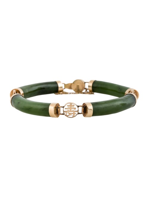 Bracelet 14K Nephrite Link Bracelet