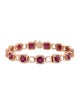 Effy Jewelry 14K Glass-Filled Ruby & Diamond Link Bracelet