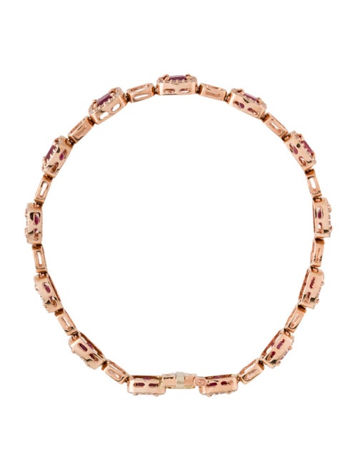 Effy Jewelry 14K Glass-Filled Ruby & Diamond Link Bracelet