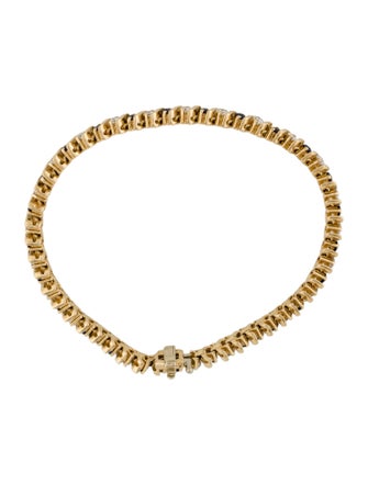 Bracelet 14K Diamond & Sapphire Link Bracelet