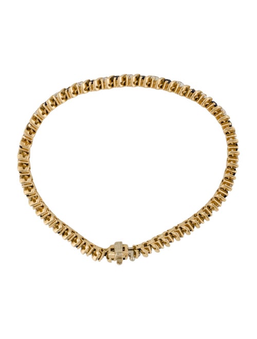 Bracelet 14K Diamond & Sapphire Link Bracelet