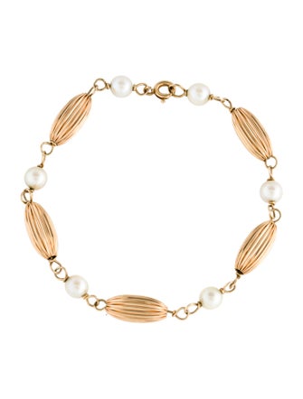 Bracelet 14K Pearl Station Bracelet