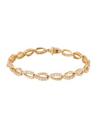 Bracelet 18K 3.00ctw Diamond Fancy Tennis Link