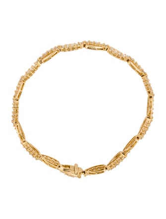 Bracelet 18K 3.00ctw Diamond Fancy Tennis Link