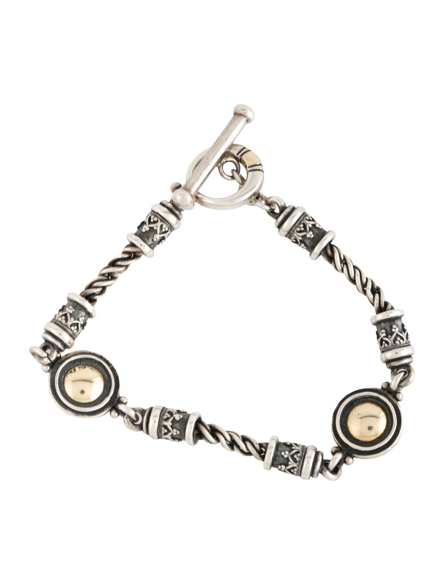 Bracelet Two-Tone Circle Link