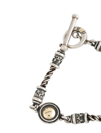 Bracelet Two-Tone Circle Link Bracelet