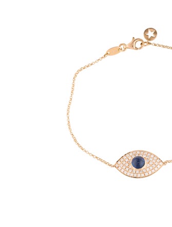 Bracelet 18K Diamond & Sapphire Evil Eye Bracelet