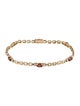 Bracelet 14K 1.65ctw Garnet & Diamond Station Bracelet