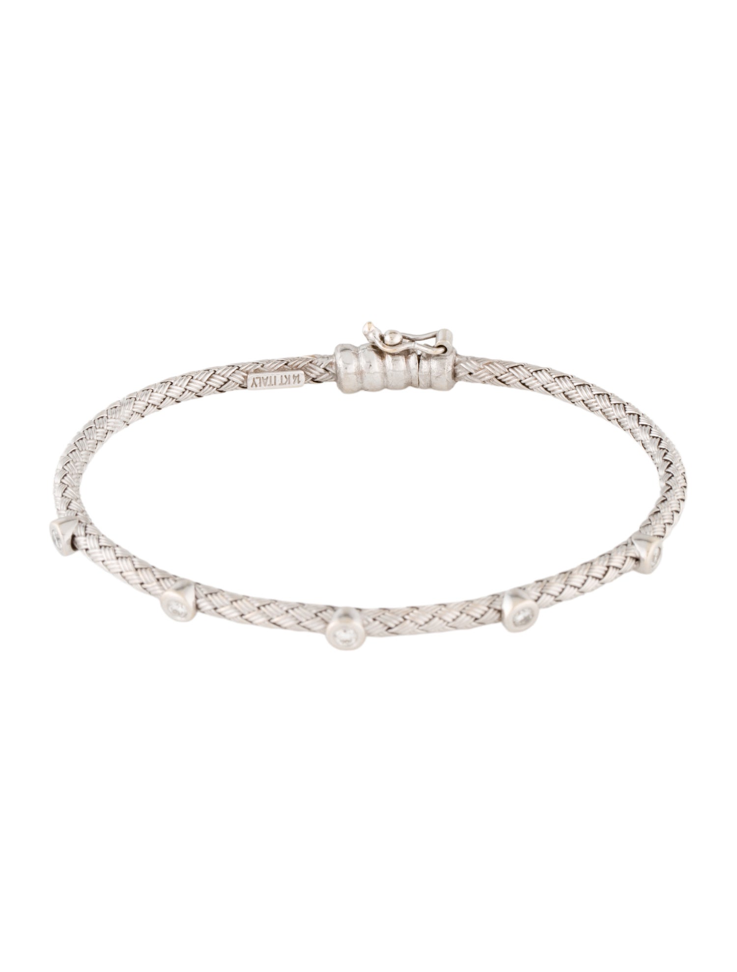 Bracelet 14K Diamond Woven Link