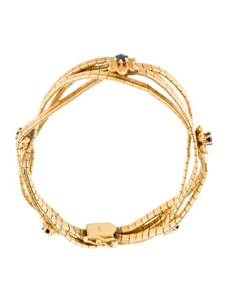 Bracelet 14K Sapphire Station Multistrand Bracelet