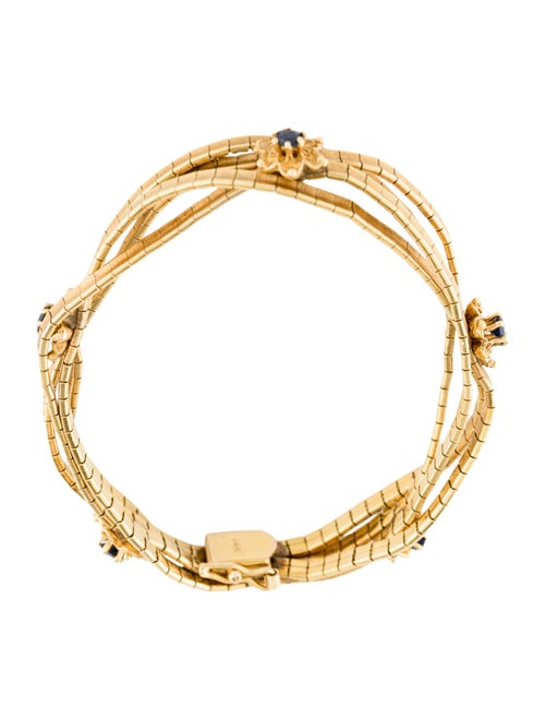 Bracelet 14K Sapphire Station Multistrand Bracelet