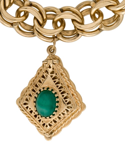 Bracelet 14K Cultured Pearl & Multistone Charm Bracelet