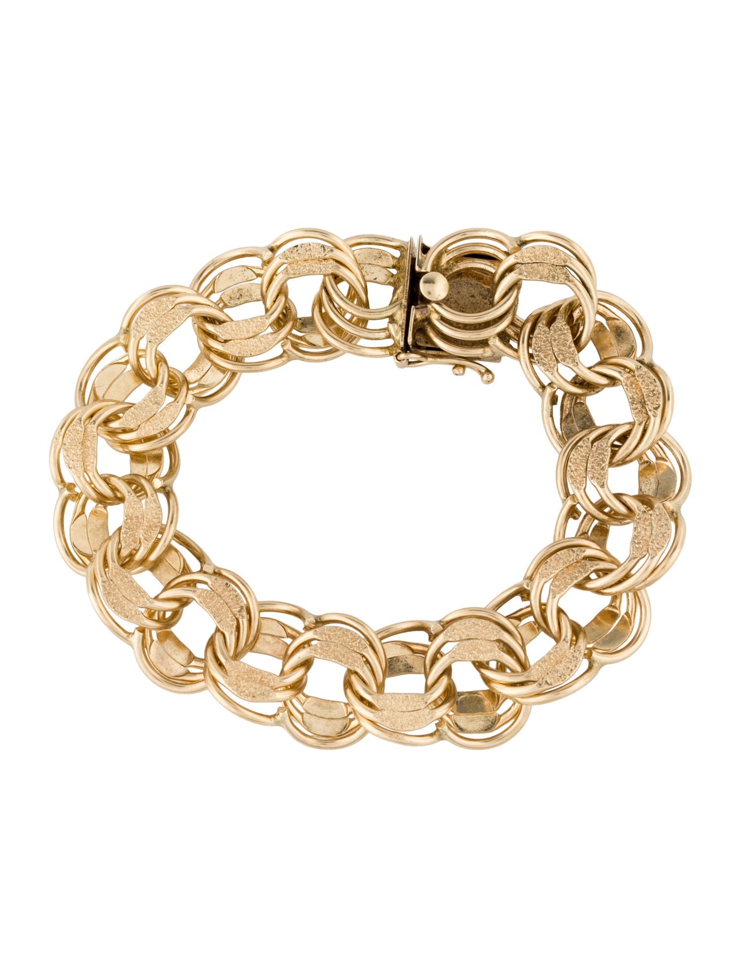 Bracelet 14K Triple Circle Chain Link