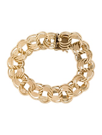 Bracelet 14K Triple Circle Chain Link Bracelet