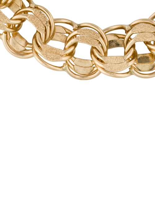 Bracelet 14K Triple Circle Chain Link Bracelet