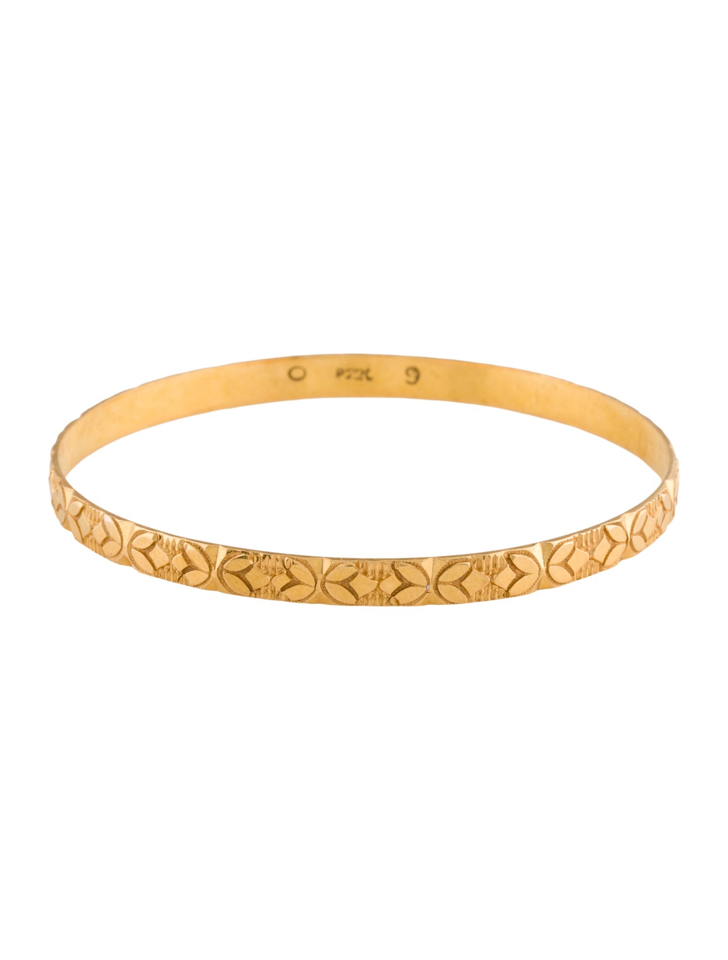 Bracelet 22K Etched Bangle
