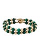 Bracelet 14K Malachite Bead Bracelet