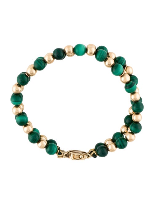 Bracelet 14K Malachite Bead Bracelet