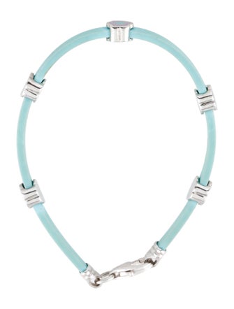 Bracelet 14K Enamel & Rubber Flower Station Bracelet