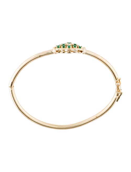 Bracelet 14K Emerald & Diamond Bangle