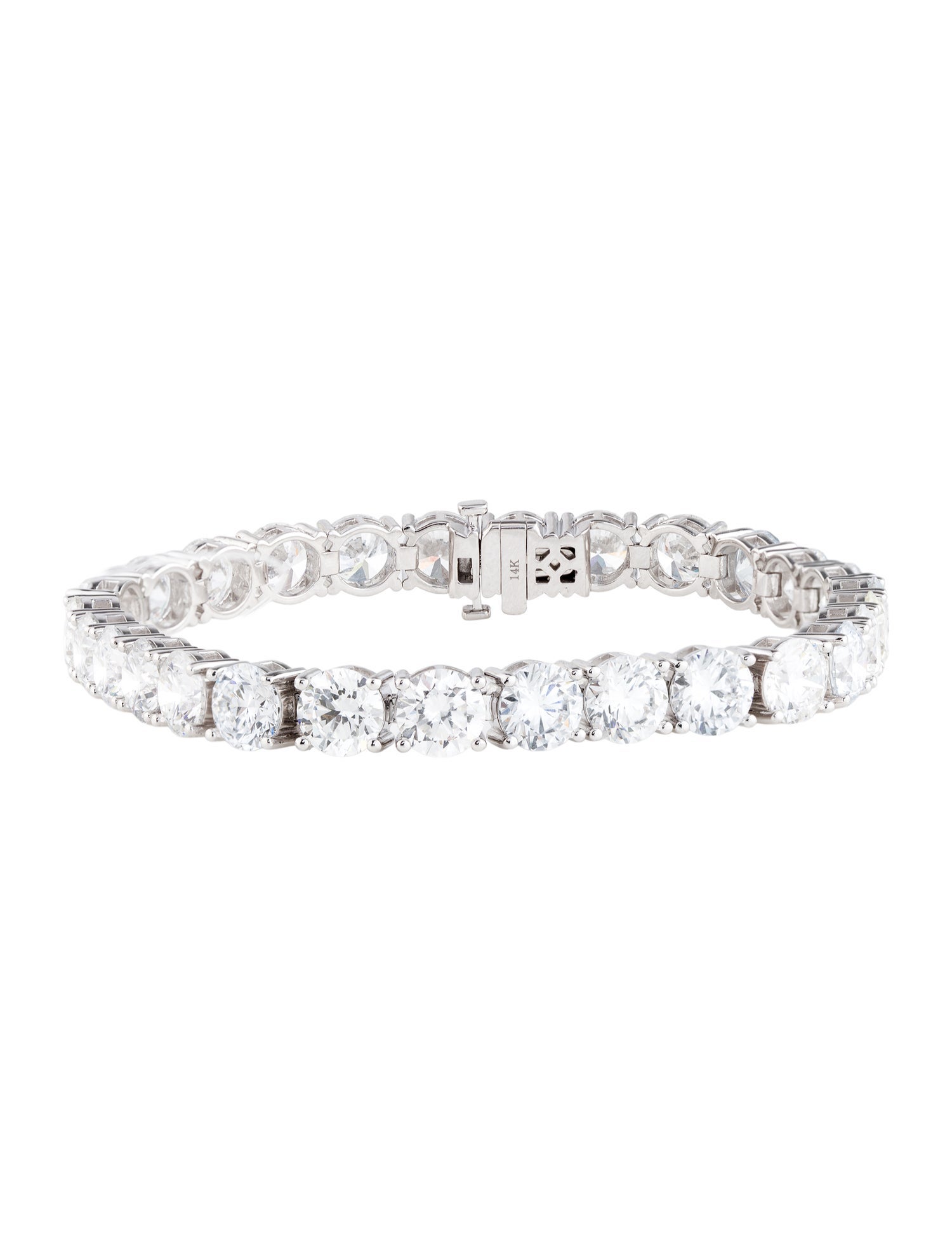 Bracelet 14K 28.28ctw Lab-Grown Diamond Tennis
