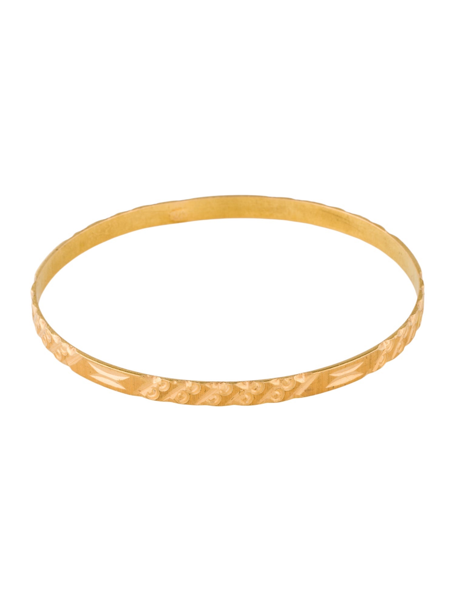 Bracelet 22K Etched Bangle