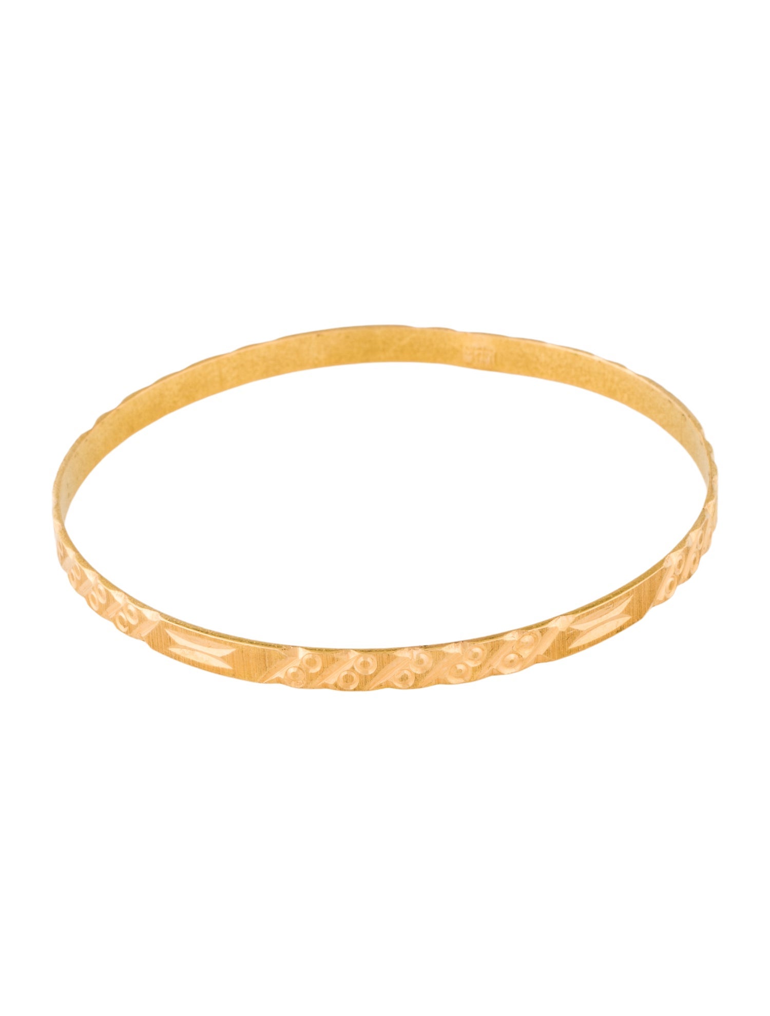 Bracelet 22K Etched Bangle