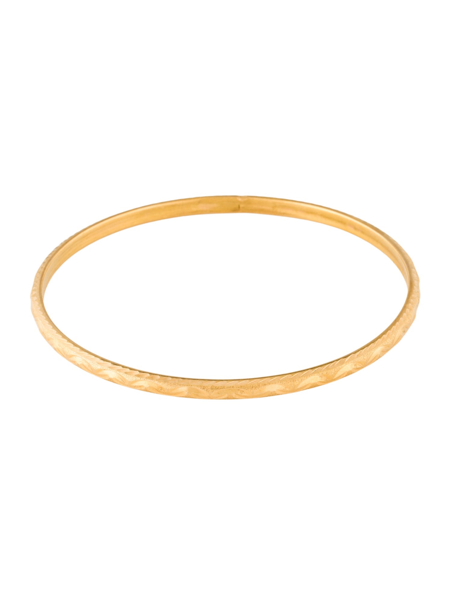 Bracelet 21K Etched Bangle