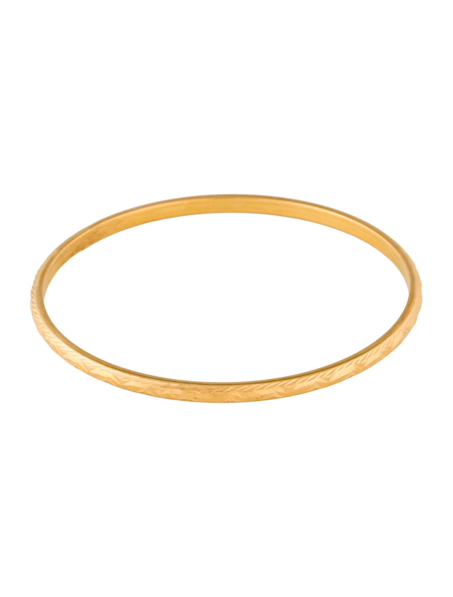 Bracelet 21K Etched Bangle