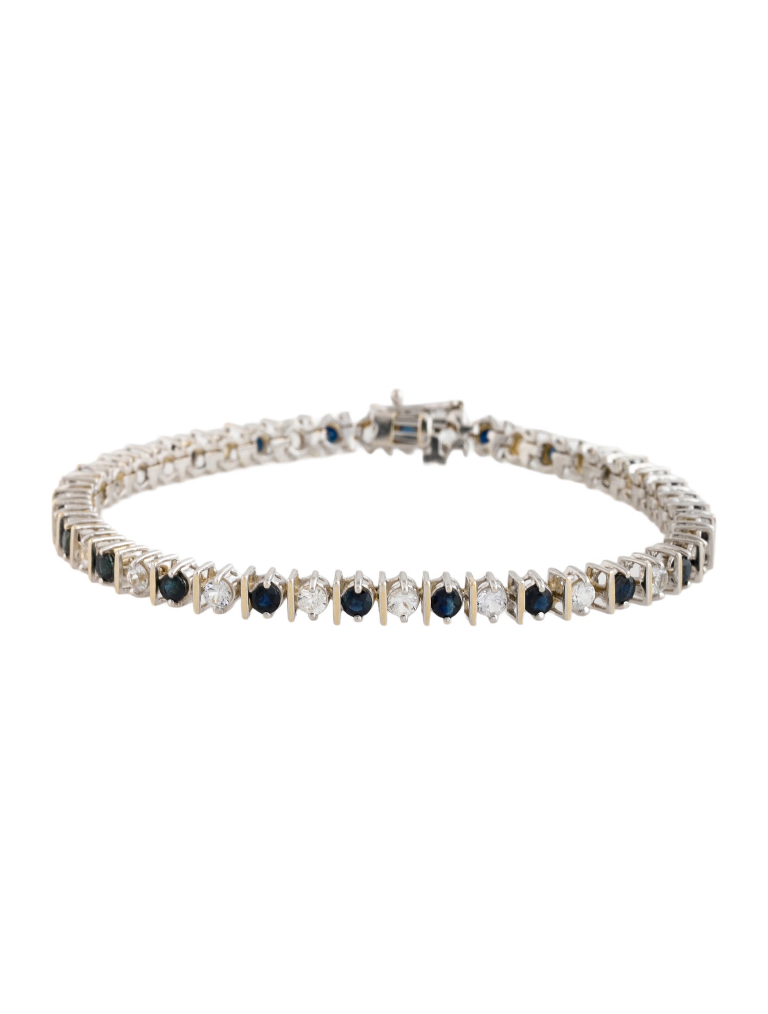 Bracelet 14K 5.14ctw Sapphire Tennis