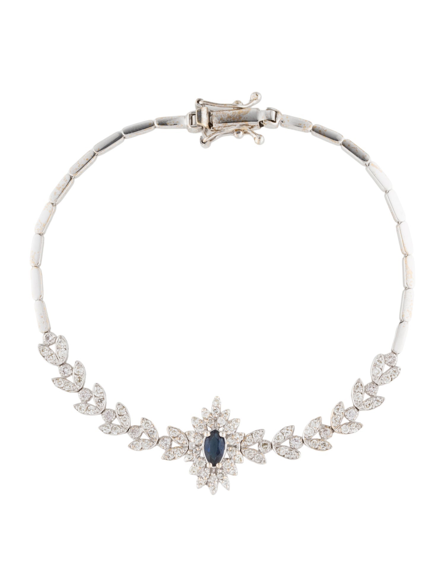 Bracelet 14K Sapphire & Diamond Link