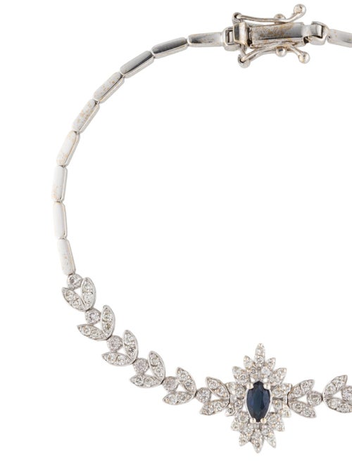 Bracelet 14K Sapphire & Diamond Link Bracelet