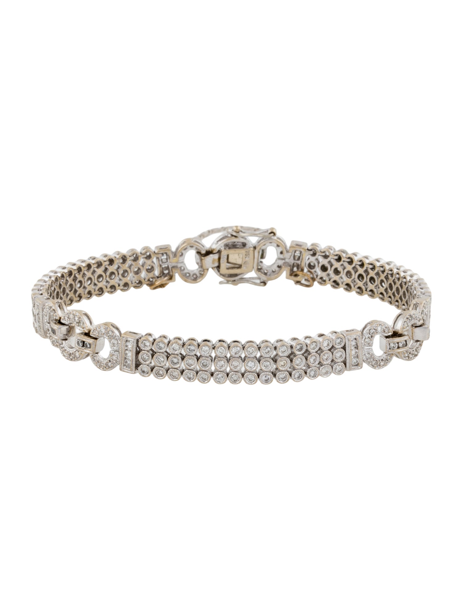 Bracelet 18K 1.96ctw Diamond Station