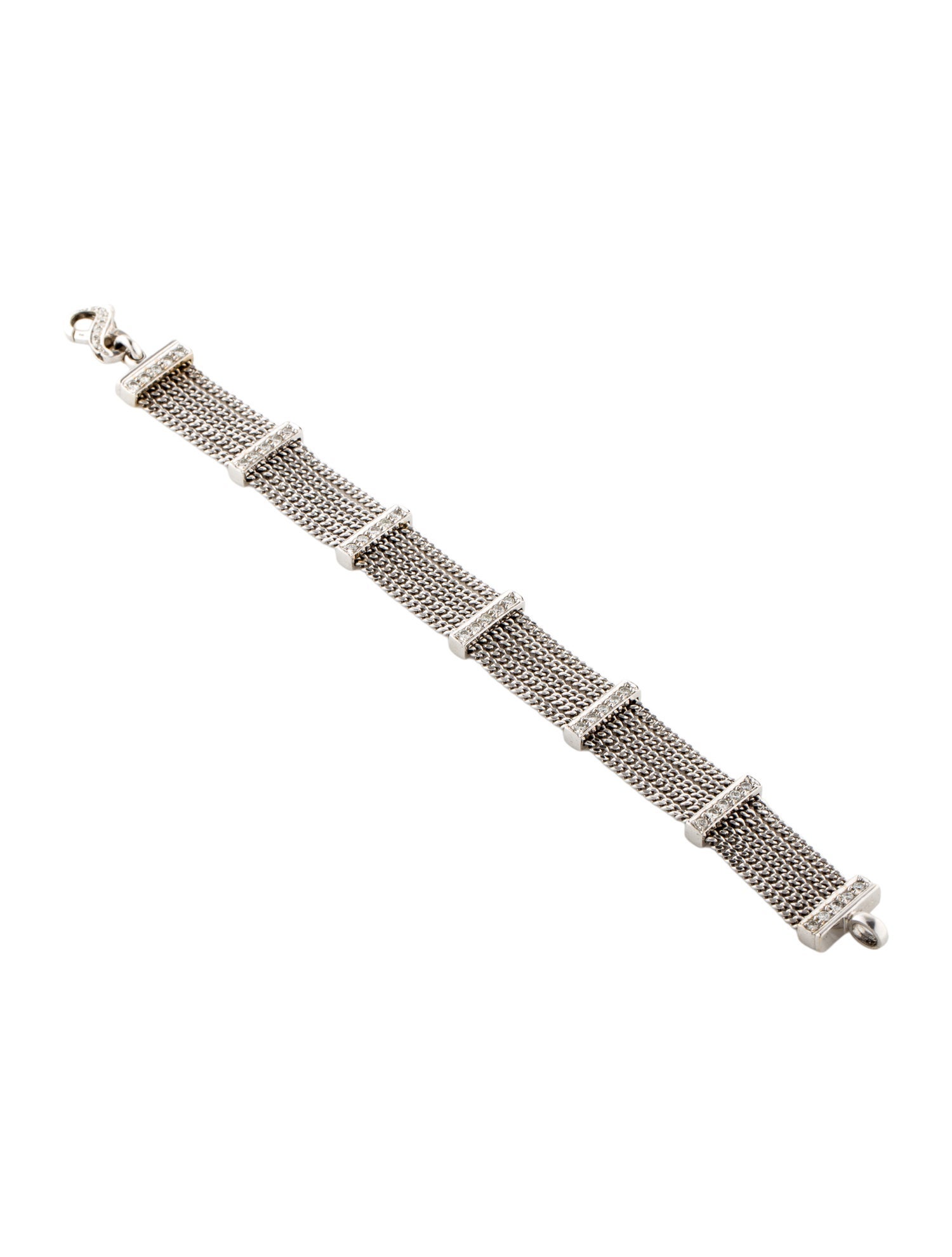Bracelet 14K 1.10ctw Diamond Station Link
