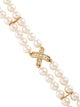 Bracelet 14K Pearl & Diamond Double Strand Beaded Bracelet