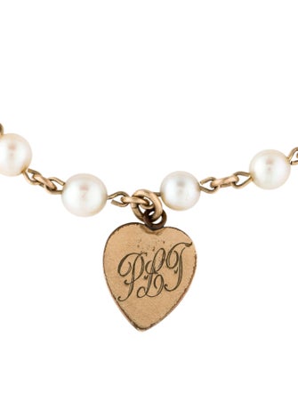 Bracelet 10K Pearl Charm Bracelet