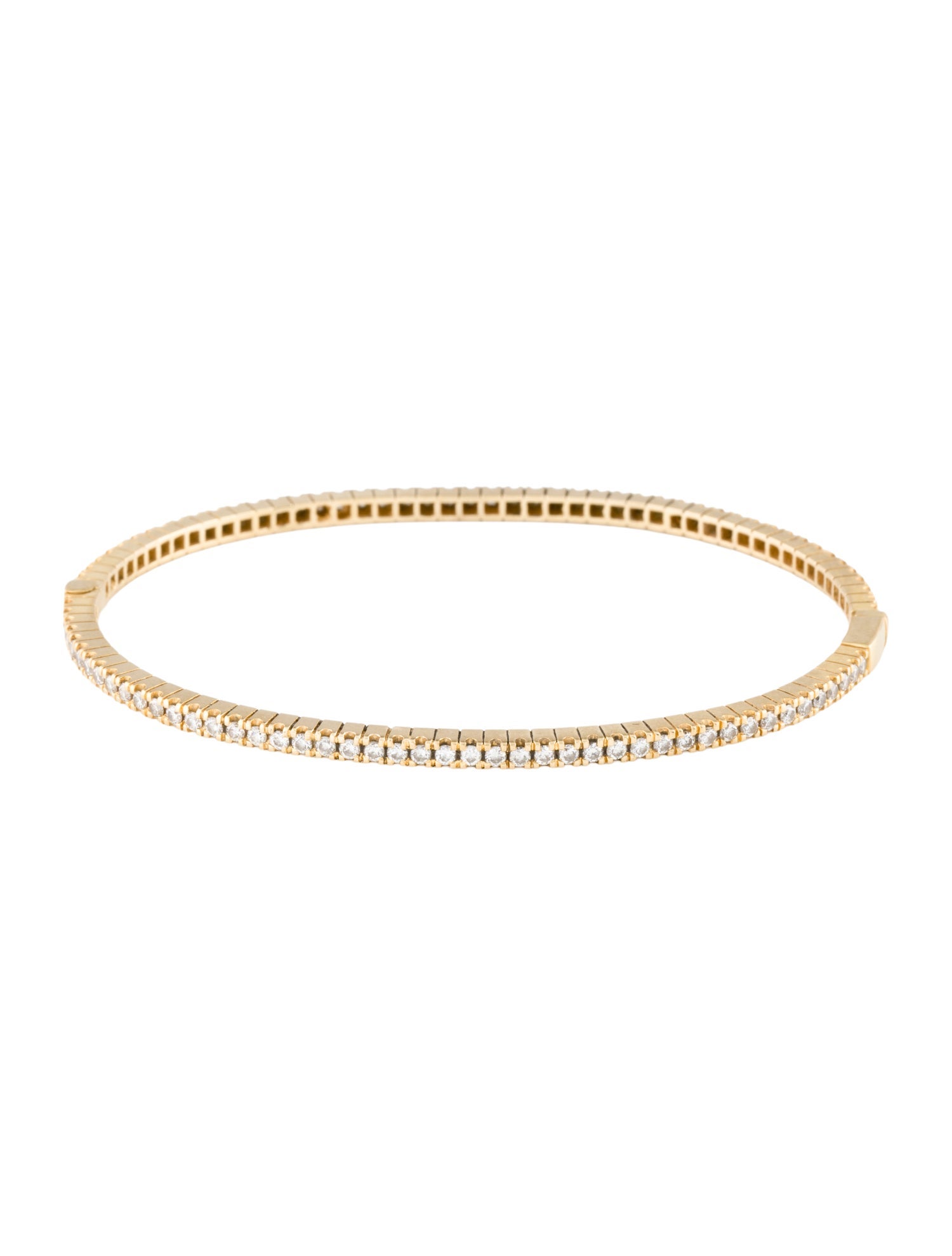 Bracelet 18K 1.41ctw Diamond Hinged Bangle