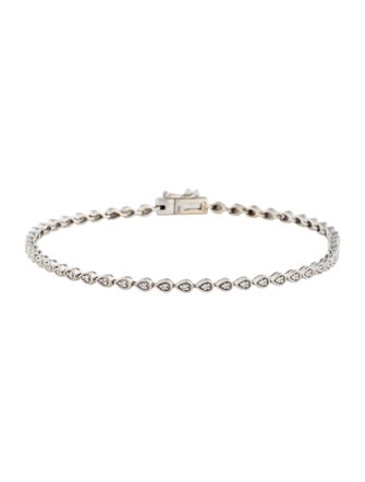 Bracelet 14K Diamond Pear Shaped Tennis Link Bracelet