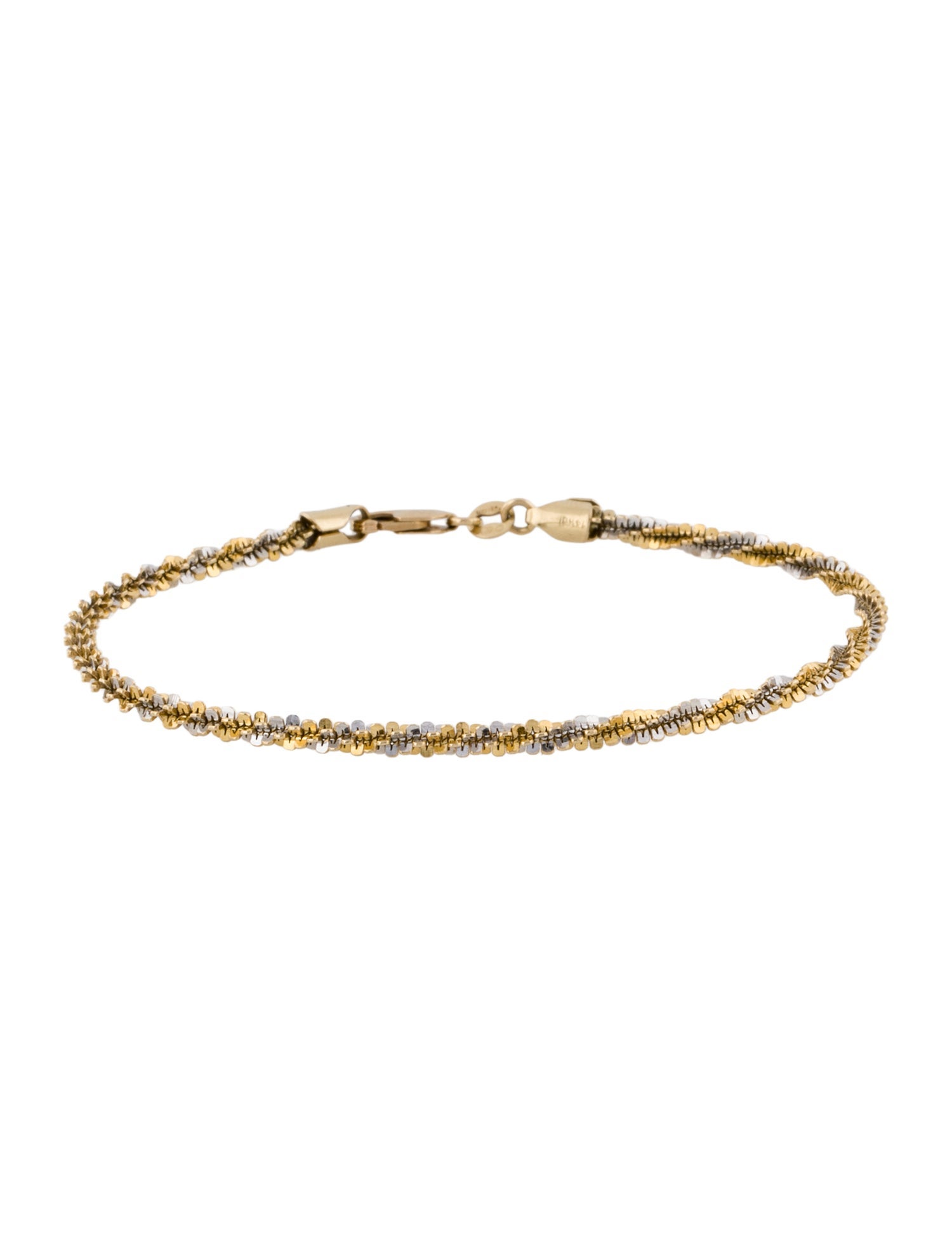 Bracelet 14k Two-Tone Link Bracelet