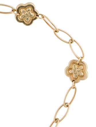 Bracelet 14K Flower Link Bracelet