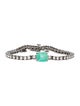 Bracelet 14K 3.88ct Emerald & Diamond Link Bracelet