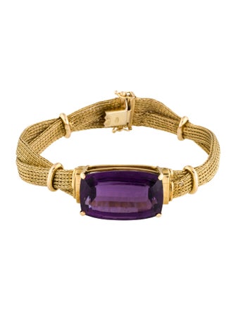 Bracelet 14K 45.00 ctw Amethyst Rope Link Bracelet