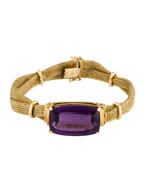 Bracelet 14K 45.00 ctw Amethyst Rope Link Bracelet