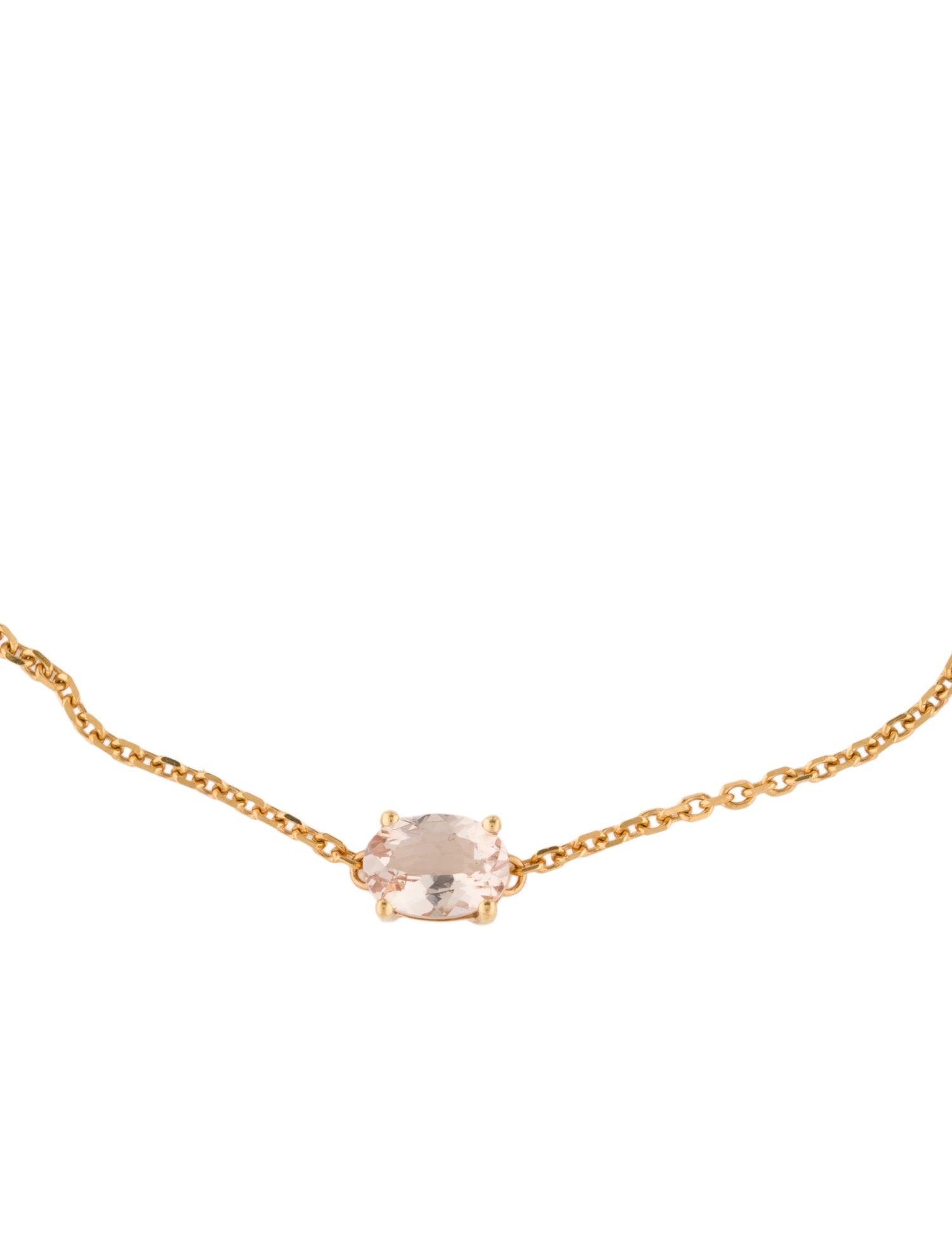 Bracelet 10K Morganite Chain Link