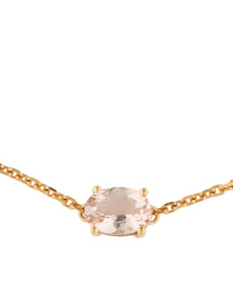 Bracelet 10K Morganite Chain Link Bracelet