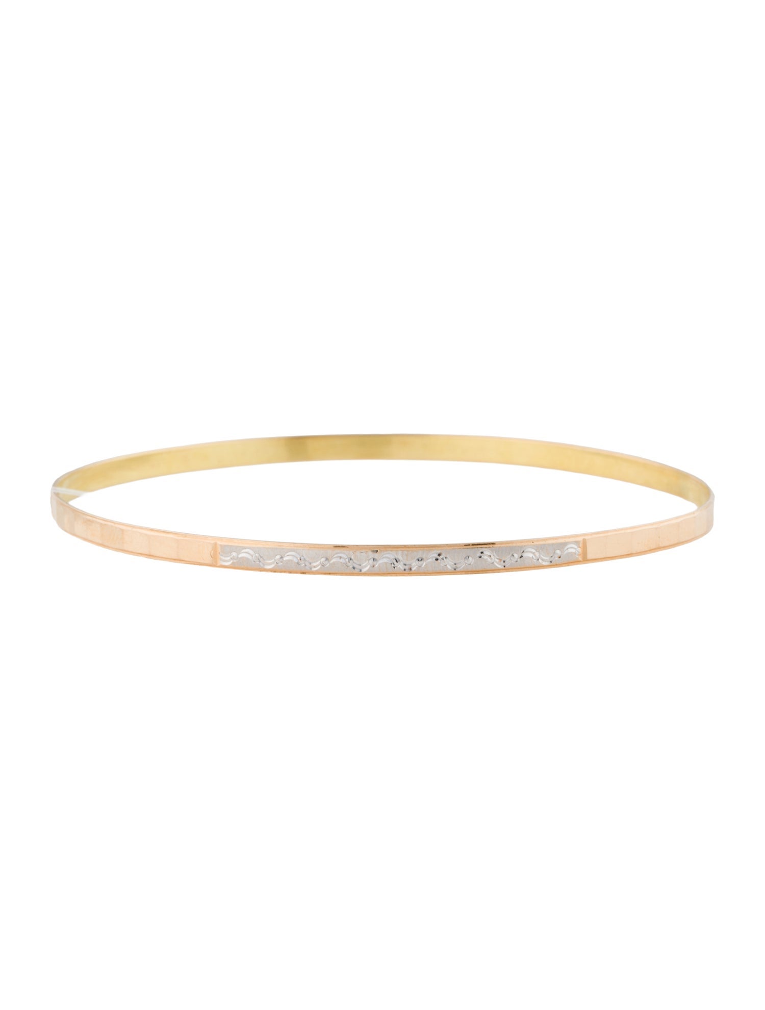 Bracelet 14K Two-Tone Bangle