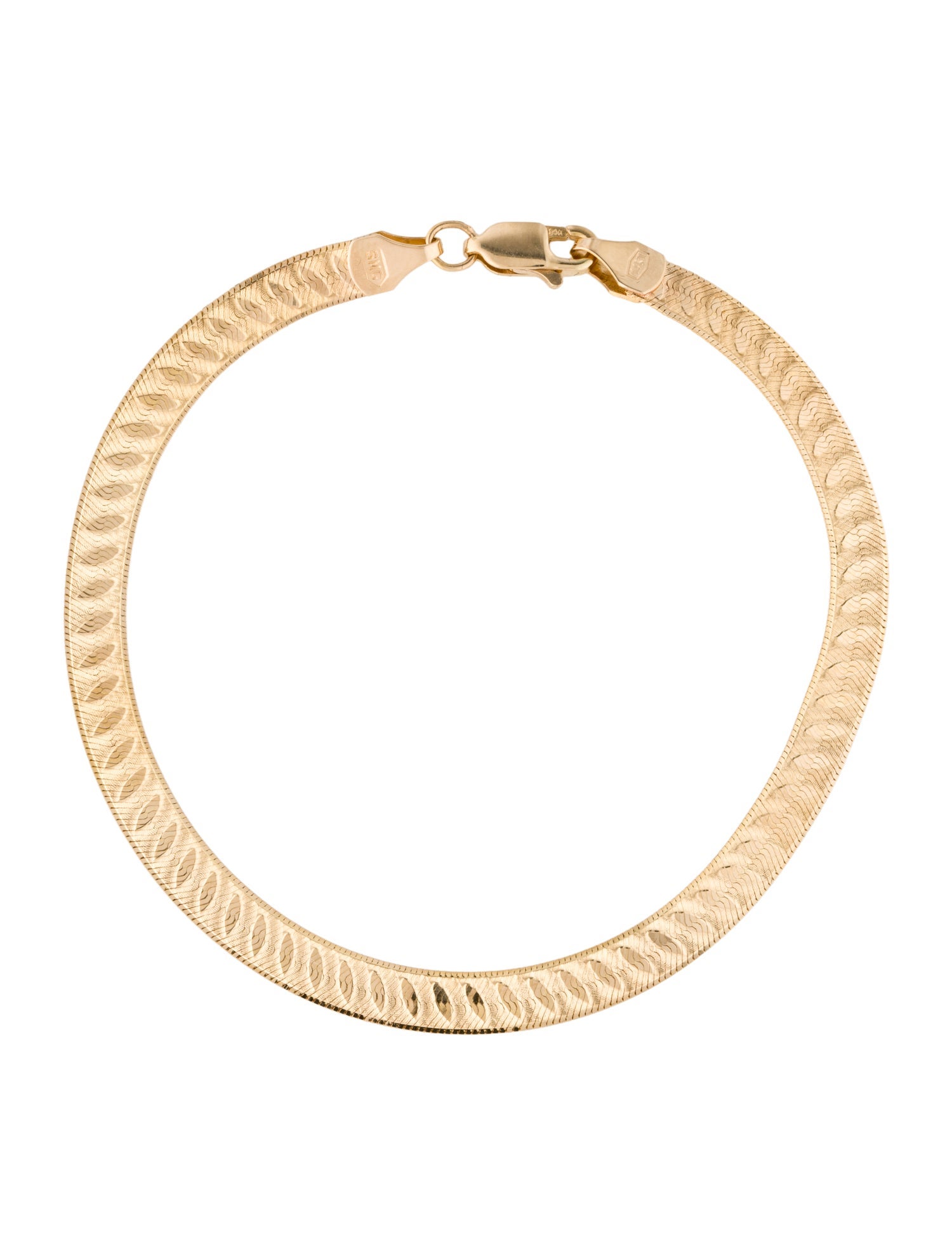 Bracelet 14K Reversible Herringbone Chain