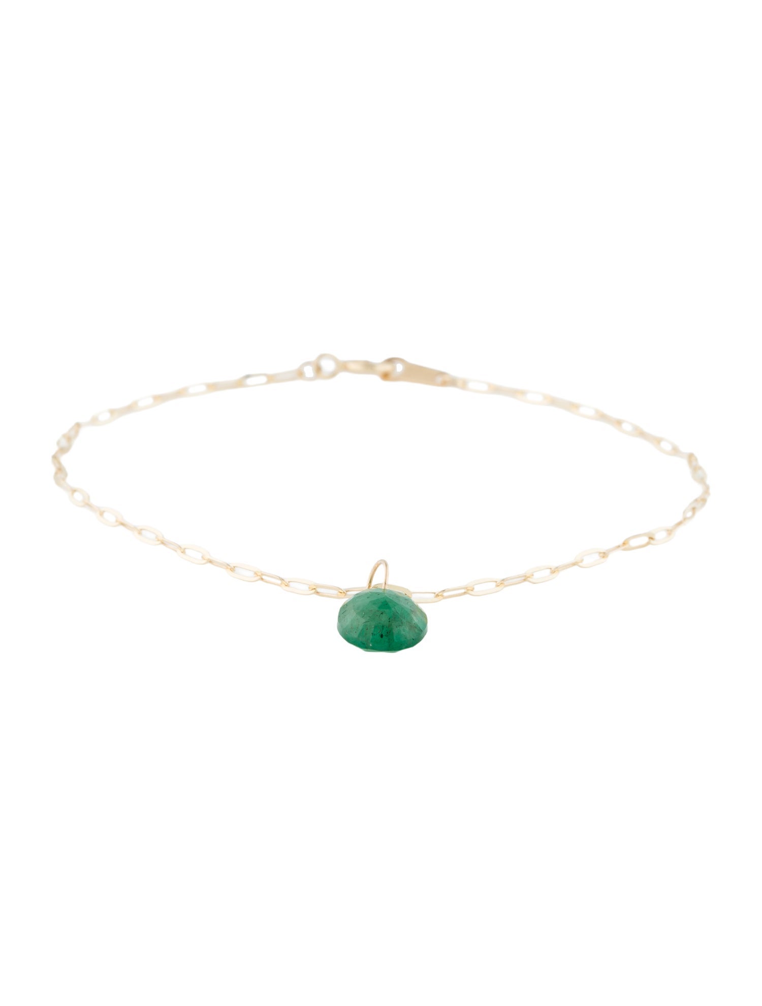 Bracelet 14K Emerald Charm Bracelet