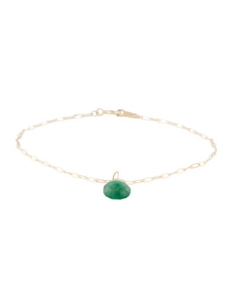 Bracelet 14K Emerald Charm Bracelet